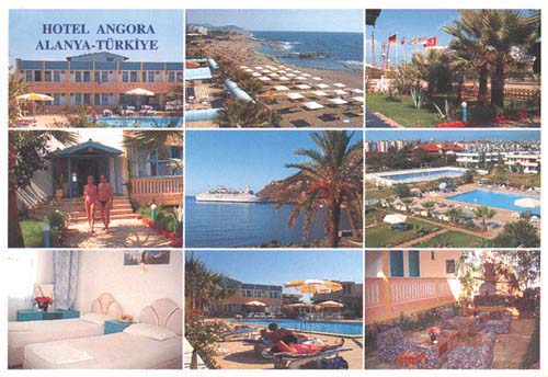 Angora otelinde 1 Ağustos 1999 gecesinden 4 Ağustos 1999 gn ğleye kadar kaldık... Otel Manavgat'tan Alanya'ya giderken yol stndeki Konaklı beldesi kavşağından sahile giden yolun sonunda...