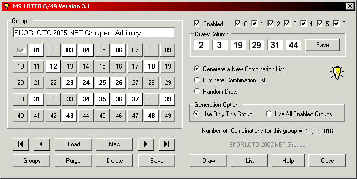 MS LOTTO 6/49 v3.1 [ SKORLOTO 2005.NET Grouper ]