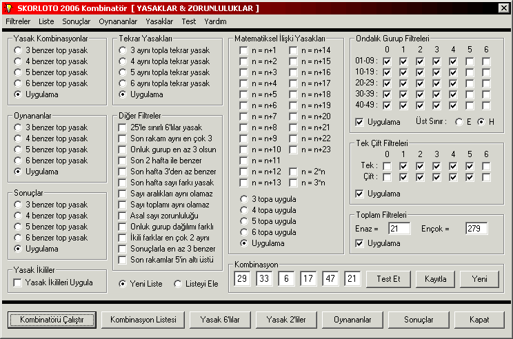 COMBINATOR 5 Chaos Filters